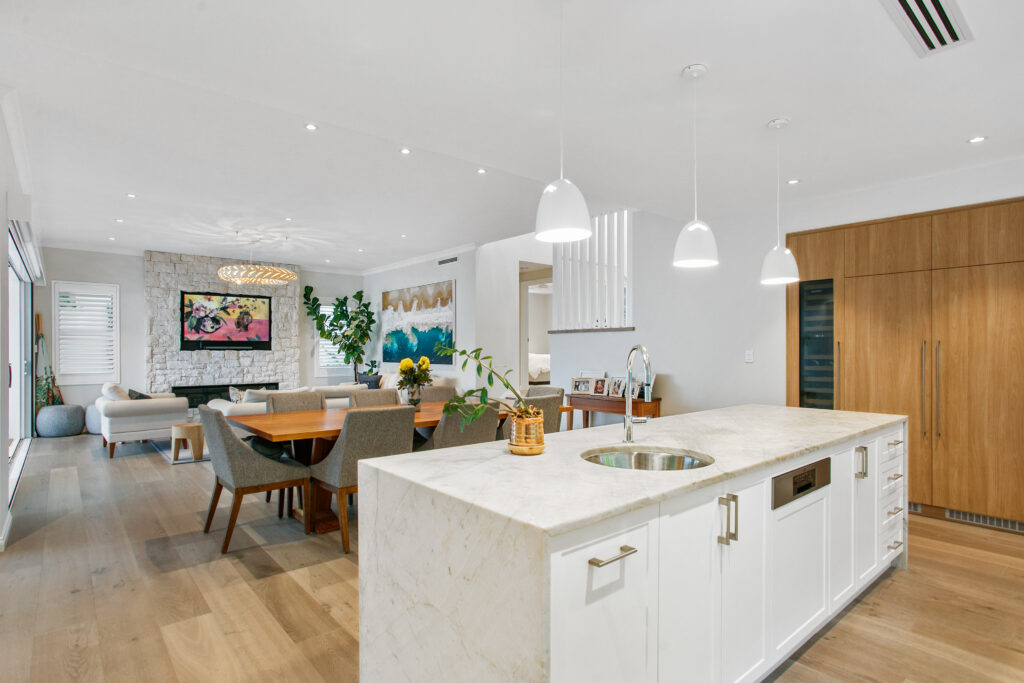 Custom-built two-storey residential home by Distinctive Homes WA in Cottesloe